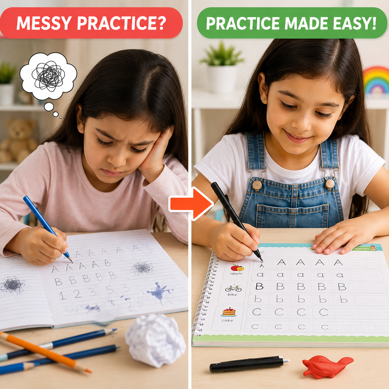 Magic Practice Copybook for Kids | Handwriting Learning Set
