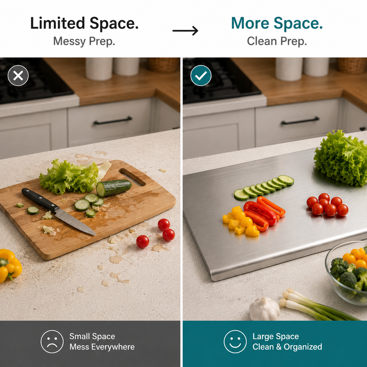Stainless Steel Chopping Board – Hygienic, Durable & Dishwasher Safe