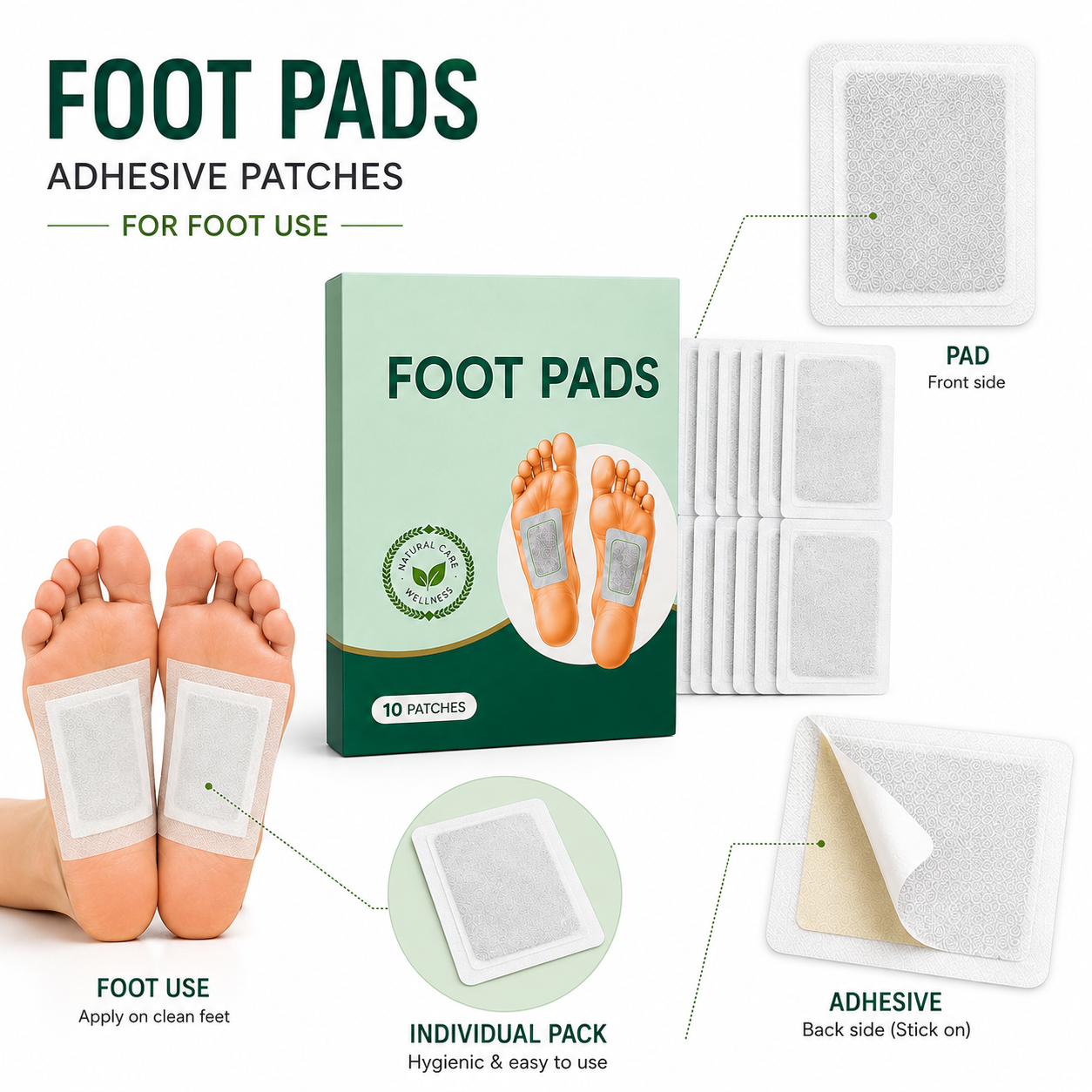 Herbal Foot Pads – Overnight Relaxation & Foot Wellness Care