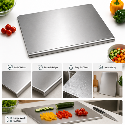 Stainless Steel Chopping Board – Hygienic, Durable & Dishwasher Safe