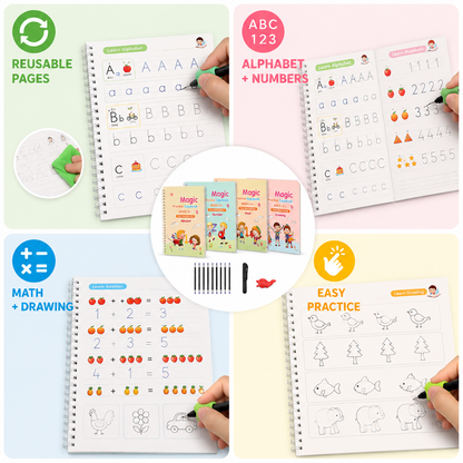 Magic Practice Copybook for Kids | Handwriting Learning Set