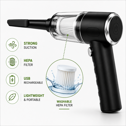PowerClean™ Cordless Handheld Vacuum Cleaner – Portable 3-in-1 Cleaning & Air Blower