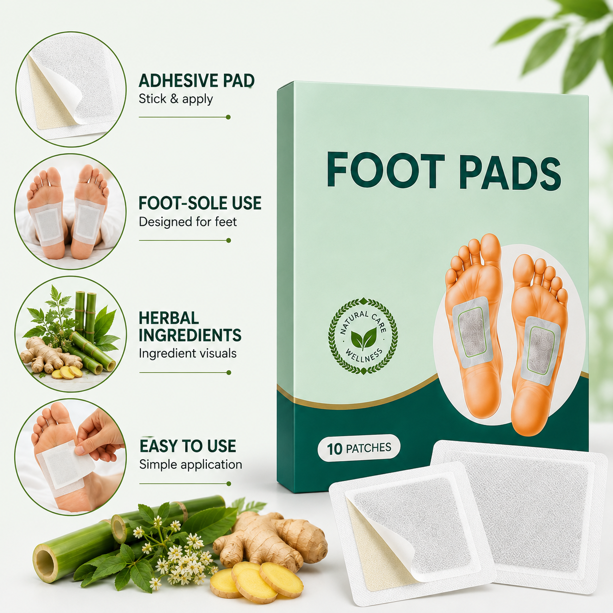 Herbal Foot Pads – Overnight Relaxation & Foot Wellness Care