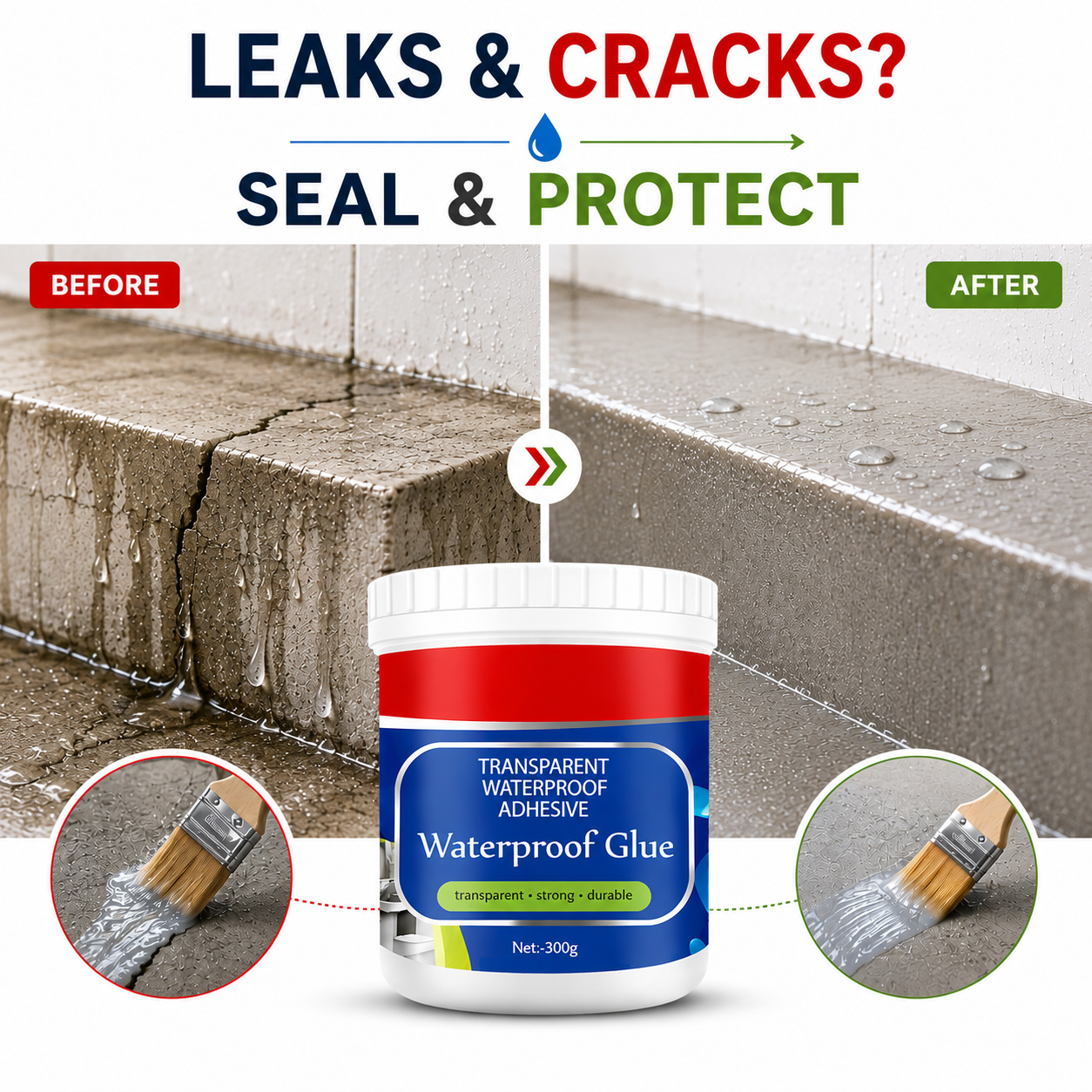 Transparent Waterproof Sealant – Leak & Crack Protection